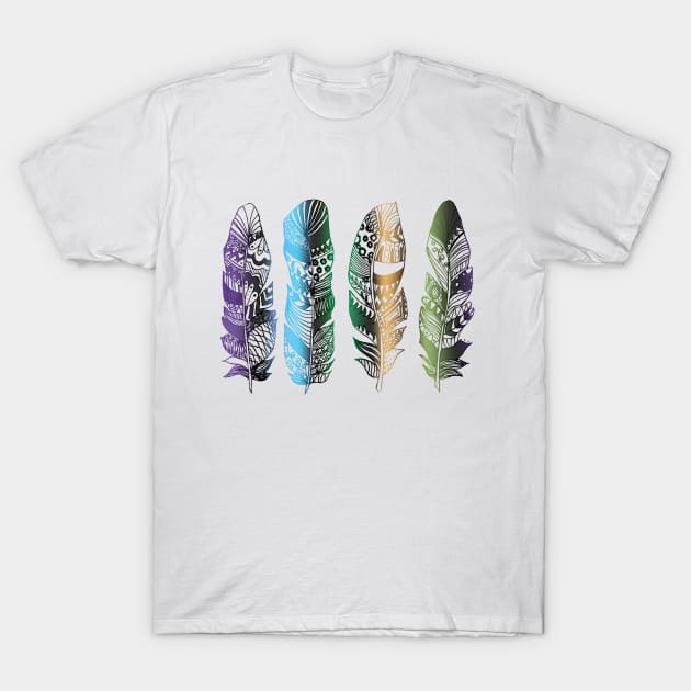 Never too many Feathers T-Shirt by lannie